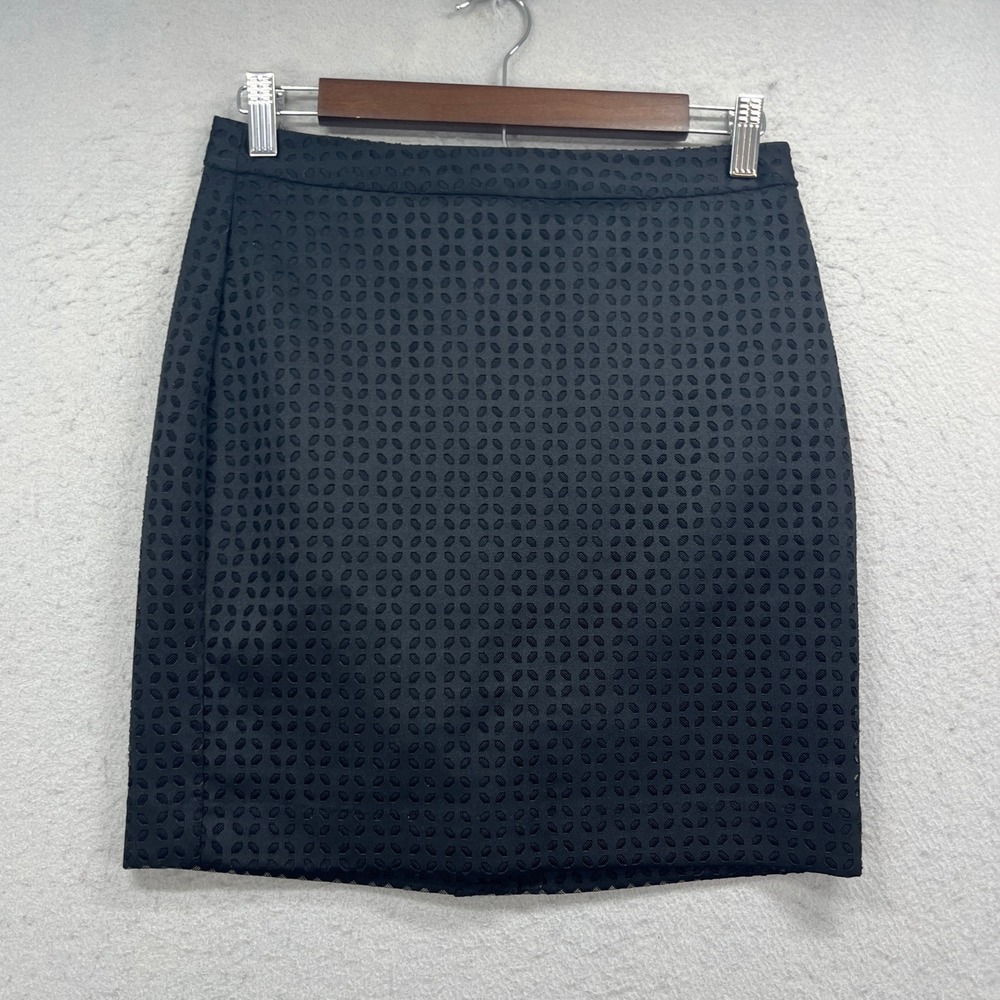 Banana Republic Mini Skirt Womens 2P Black Eyelet Lace Pencil Career Workwear